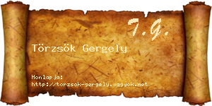 Törzsök Gergely névjegykártya