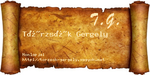 Törzsök Gergely névjegykártya
